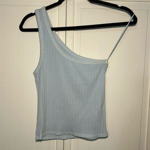 American Eagle Baby Blue one shoulder tank, Size S